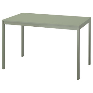 VIHALS Extendable table, green, 120/180x74 cm