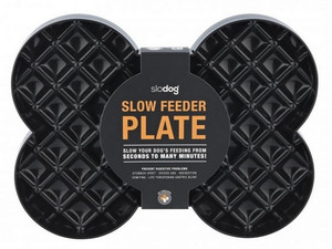 SloDog Slow Feeder Plate, black