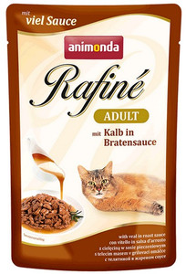 Animonda Rafiné Adult Cat food with Veal in Roast Sauce 100g