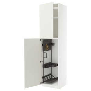 METOD High cabinet with cleaning interior, white/Veddinge white, 60x60x240 cm