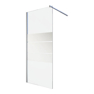 Goodhome Walk-in Shower Beloya 100 cm, chrome/mirror glass