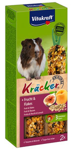 Vitakraft Kracker Guinea Pig Stick with Fruit & Flakes 112g 2pcs