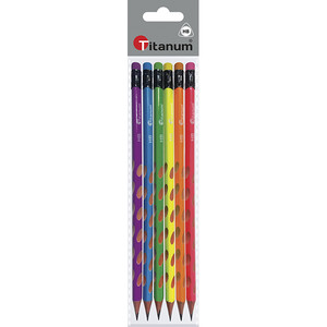 Titanum Technical Pencil HB with Eraser 6pcs