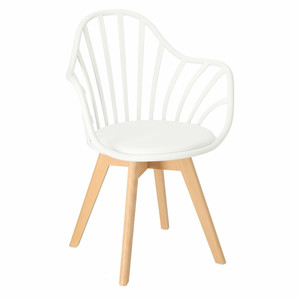 Chair with Armrests Sirena, white