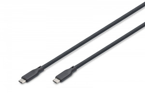 DIGITUS USB silicone cable, USB 20Gbps, 2m, black
