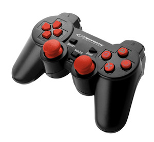 Esperanza Gamepad for PC/PS3, black/red