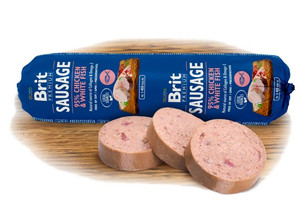 Brit Premium Sausage Chicken & White Fish Dog Food 800g