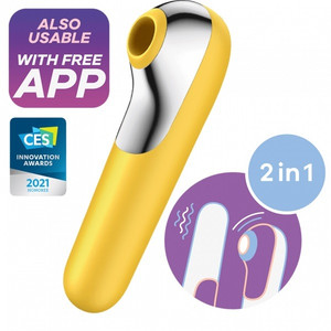 Satisfyer Vibrator & Clitoral Stimulator Dual Love Yellow incl. Bluetooth and App
