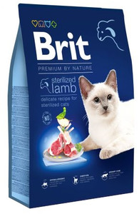 Brit Premium By Nature Cat Sterilized Lamb Dry Food 800g