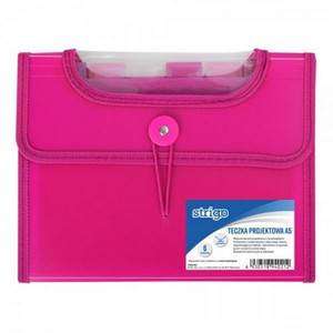 Document Folder with 6 Pockets A5 25mm, pink