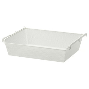 KOMPLEMENT Mesh basket with pull-out rail, white, 75x58 cm