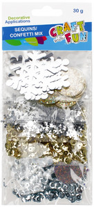 Craft Christmas Decoration Set Sequins/Confetti Mix 30g