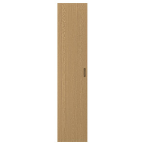TONSTAD Door with hinges, oak veneer, 50x229 cm