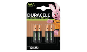 Duracell Rechargeable Batteries AAA/HR3 900mAh 4pcs