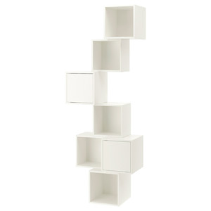 EKET Wall-mounted cabinet combination, white, 80x35x210 cm