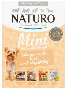 Naturo Adult Mini Dog Wet Food Salmon with Rice and Vegetables 150g