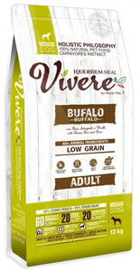 Vivere Dog Dry Food Low Grain Gluten-Free Medium Adult Buffalo 3kg