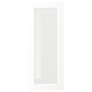 ENKÖPING Glass door, white wood effect, 40x100 cm