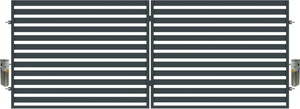 Double Swing Gate Steel 400 x 154 cm
