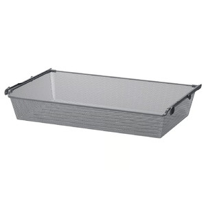 KOMPLEMENT Mesh basket with pull-out rail, dark grey, 100x58 cm