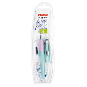 Herlitz Fountain Pen for Left-Handers my.pen M, mint-lilac