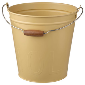ÅKERBÄR Bucket/plant pot, in/outdoor yellow, 10 l