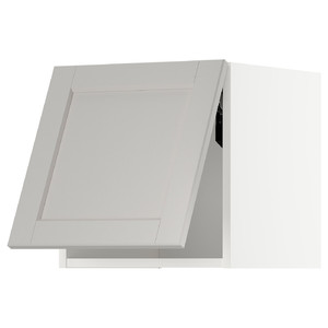 METOD Wall cabinet horizontal, white/Lerhyttan light grey, 40x40 cm