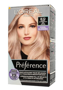 L'Oreal Preference Cool Blondes Hairy Dye 8.12 Alaska - Light Ash Beige Blonde