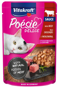 Vitakraft Poesie Deli Sauce Beef Cat Wet Food 85g