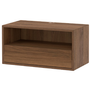 EKET Media shelf, brown/walnut effect, 70x35x35 cm