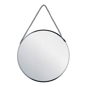 Round Mirror 20 x 20 cm, black