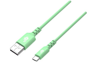 TB Cable USB-USB C 2m silicone Quick Charge, green