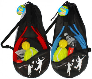 Beach Tennis Racket Set with 2 Balls, 1pc, random colours, 3+