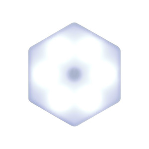 Set of 6 Wall Lamps Hexagonal 8.5x7.5cm, battery-powered