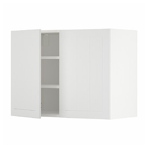 METOD Wall cabinet with shelves/2 doors, white/Stensund white, 80x60 cm