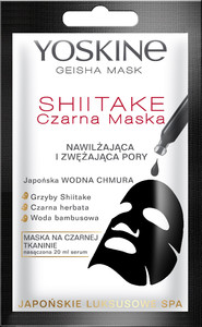 Yoskine Geisha Mask Shiitake Black Sheet Mask Moisturizing & Pore Narrowing 20ml
