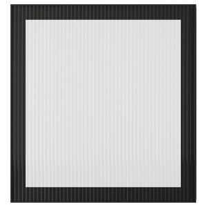 FÄLLSVIK Glass door, anthracite/reeded glass, 60x64 cm