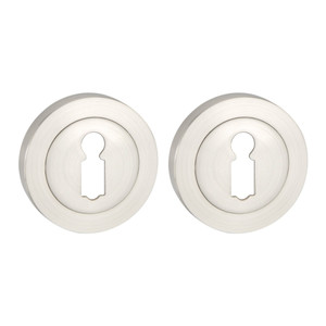 Schaffner Door Escutcheon Mila, satin nickel