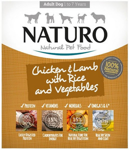 Naturo Adult Dog Wet Food Chicken and Lamb with Rice & Vegetables 400g