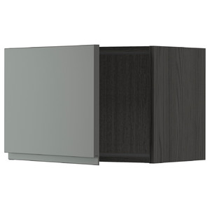 METOD Wall cabinet, black/Voxtorp dark grey, 60x40 cm