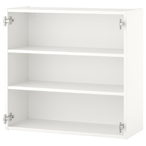 ENHET Wall cb w 2 shelves, white, 80x30x75 cm