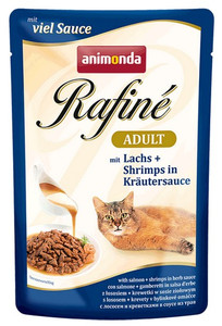 Animonda Rafiné Adult Cat Food with Salmon & Shrimps in Herb Sauce 100g