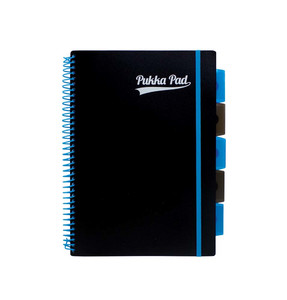 Pukka Pad Spiral Notebook A4 100 Sheets Squared Neon Blue