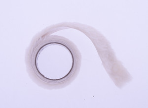 Craft Decorative Tape Fur 1m, white/brown - assorted