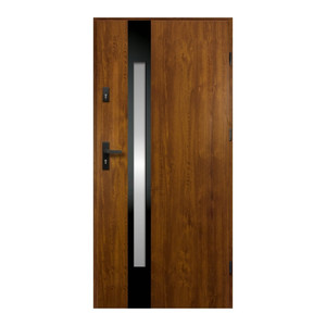 External Door O.K. Doors Temida Black P55 90, right, gold oak