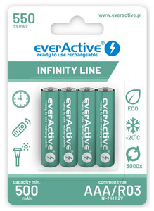 everActive Rechargeeable Battery Infinity Line 550 mAh 4pcs