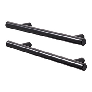 GoodHome Bar Cabinet Handle Annatto 188 mm, matt black, 2 pack