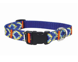 CHABA Dog Collar Patterned Adjustable 20mm x 46cm, blue