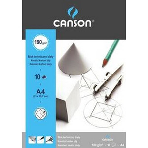 Canson White Construction Paper Pad A3 180g 10 Sheets 10pcs