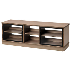 LANESUND TV bench, grey-brown, 161x47x55 cm